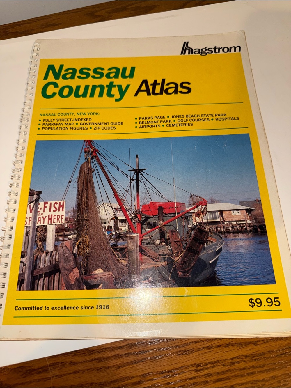 Nassau County New York Hagstrom Atlas VINTAGE 1986 paper maps